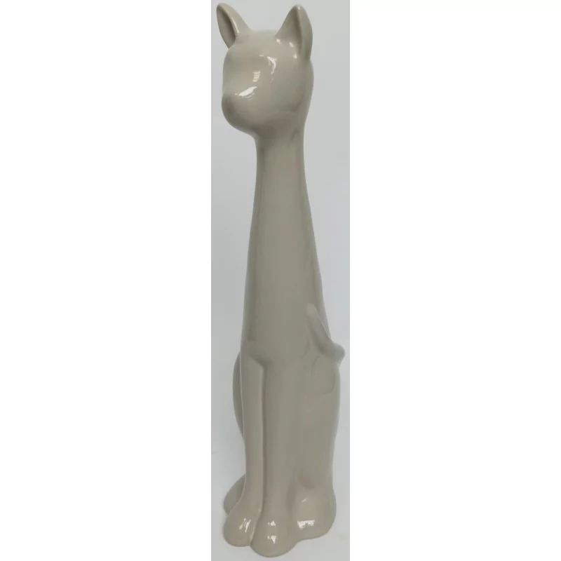 Statue chat gris moderne - 1