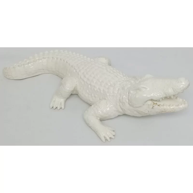 Statue crocodile blanc - 1