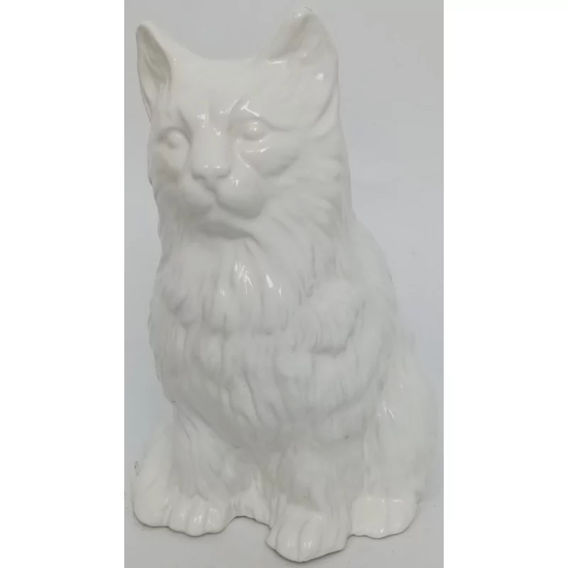 Statue chat blanc - 1