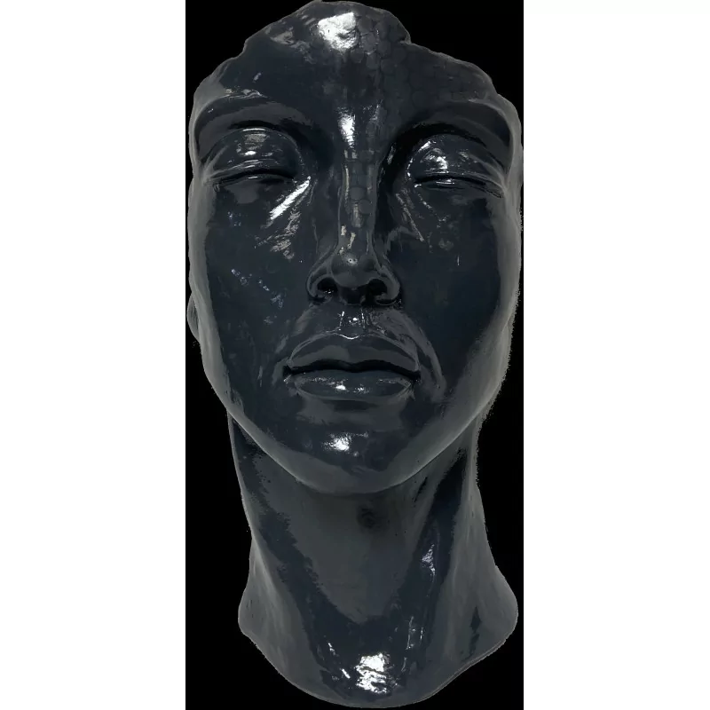 Masque de femme gris anthracite - 1